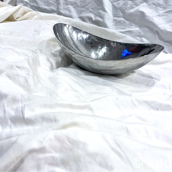 Beautiful Pewter Gondola shaped Bowl, signed by Gene Lesch 1972 - Picture 10 of 10